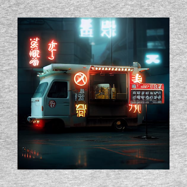 Cyberpunk Tokyo Ramen Food Truck by Grassroots Green